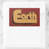 Love Earth Rechthoekige Sticker (Tas)
