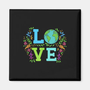 Love Earth Save the Planet Floral Earth Da Magneet