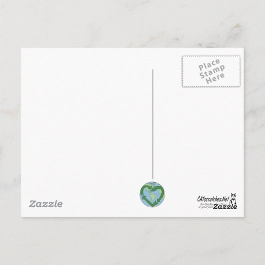 Love Earth - Verminder het hergebruik van Recyclen Briefkaart (Achterkant)