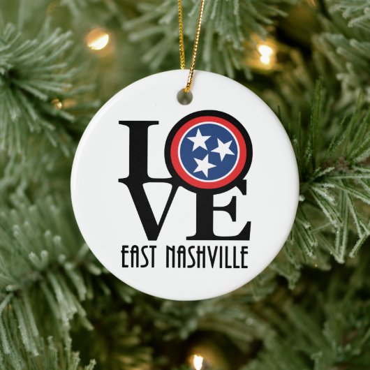 LOVE East Nashville Keramisch Ornament (Boom)