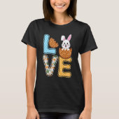 Love Easter Bunny Egg Giraffe Print Cute Bunny Kid T-shirt (Voorkant)