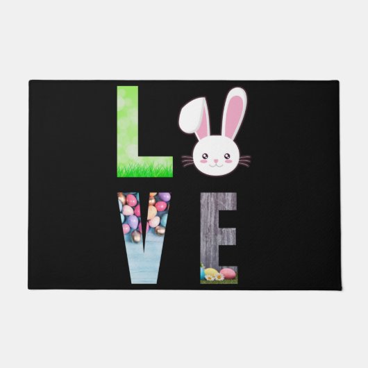 Love Easter - Easter Bunny - Easter Egg Deurmat (Voorkant)