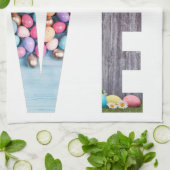 Love Easter - Easter Bunny - Easter Egg Theedoek (Gevouwen)