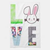 Love Easter - Easter Bunny - Easter Egg Theedoek (Verticaal)