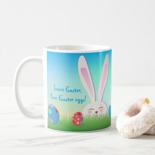 Love Easter, Happy Easter Hunt Bunny Koffiemok (Met donut)
