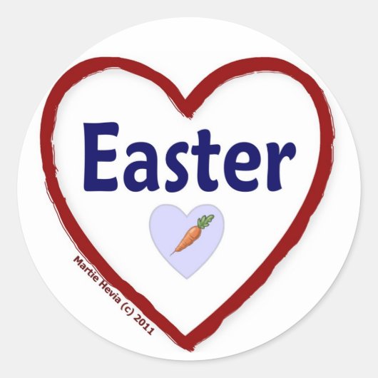 Love Easter Ronde Sticker (Voorkant)