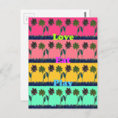 Love Eat Play Art Print Briefkaart (Voorkant / Achterkant)