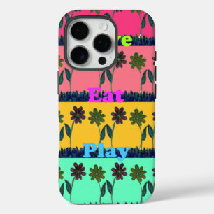 Love Eat Play Art Print iPhone 16 Pro Hoesje
