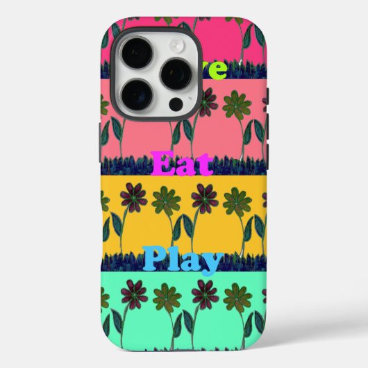Love Eat Play Art Print Case-Mate iPhone Case (Achterkant)