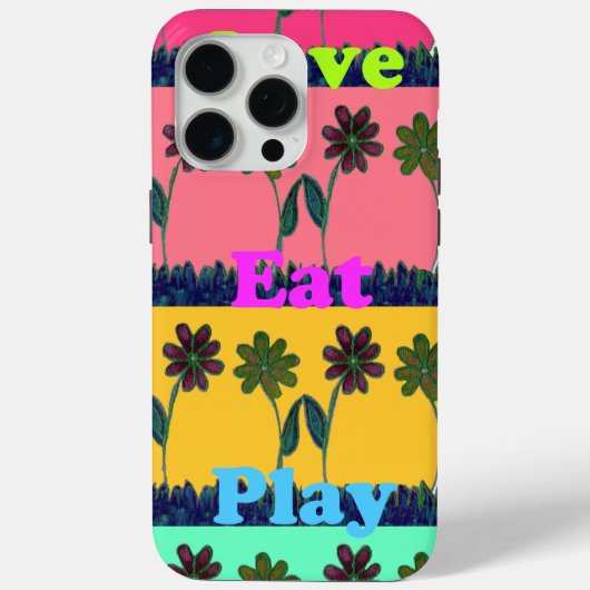 Love Eat Play Art Print Case-Mate iPhone Case (Achterkant)