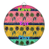Love Eat Play Art Print Dartbord (Voorkant)