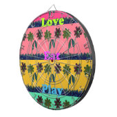 Love Eat Play Art Print Dartbord (Voorkant Rechts)