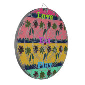 Love Eat Play Art Print Dartbord (Voorkant Links)
