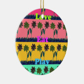 Love Eat Play Art Print Keramisch Ornament (Rechts)