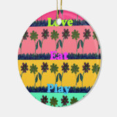 Love Eat Play Art Print Keramisch Ornament (Links)