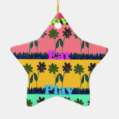 Love Eat Play Art Print Keramisch Ornament (Voorkant)