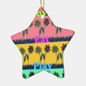 Love Eat Play Art Print Keramisch Ornament (Links)