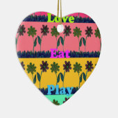 Love Eat Play Art Print Keramisch Ornament (Rechts)