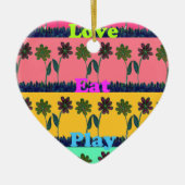 Love Eat Play Art Print Keramisch Ornament (Voorkant)