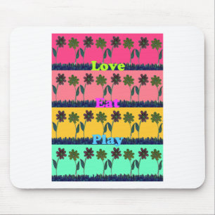 Love Eat Play Art Print Muismat