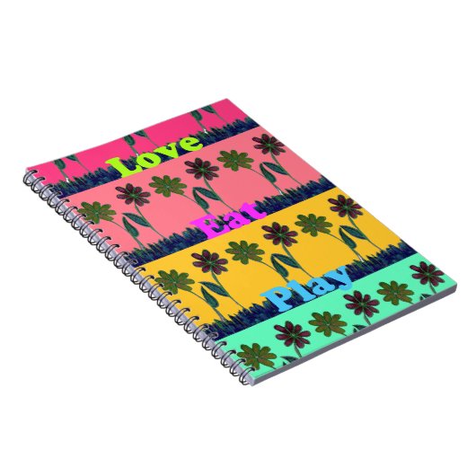 Love Eat Play Art Print Notitieboek (Rechterzijde)