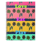 Love Eat Play Art Print Notitieboek (Voorkant)