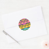 Love Eat Play Art Print Ronde Sticker (Envelop)