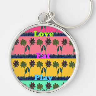 Love Eat Play Art Print Sleutelhanger