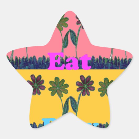Love Eat Play Art Print Ster Sticker (Voorkant)