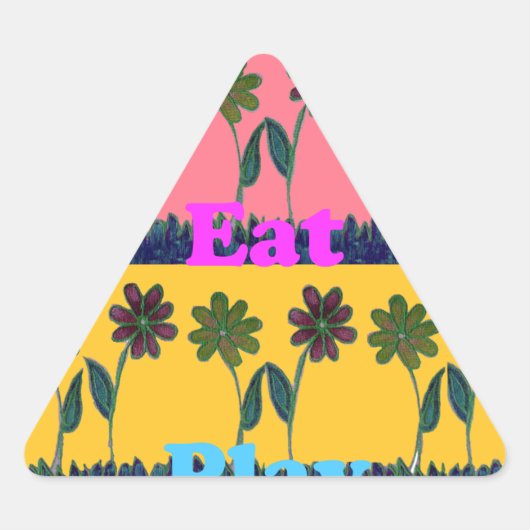 Love Eat Play Art Print Sticker (Voorkant)