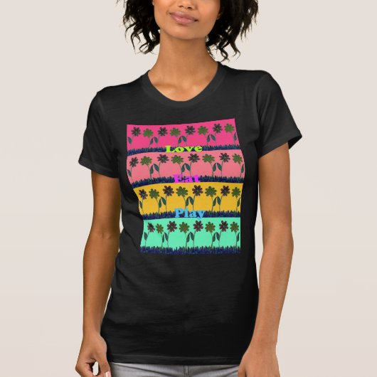Love Eat Play Art Print T-shirt (Voorkant)