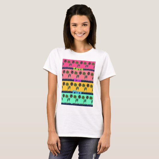 Love Eat Play Art Print T-shirt (Voorkant volledig)