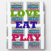 Love Eat Play Hakuna Matata Kunstdruk Fotoplaat (Voorkant)