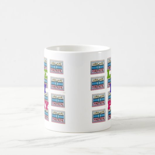 Love Eat Play Hakuna Matata Kunstdruk Koffiemok (Center)