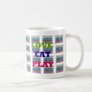 Love Eat Play Hakuna Matata Kunstdruk Koffiemok