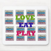 Love Eat Play Hakuna Matata Kunstdruk Muismat (Voorkant)