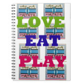 Love Eat Play Hakuna Matata Kunstdruk Notitieboek (Voorkant)