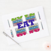 Love Eat Play Hakuna Matata Kunstdruk Rechthoekige Sticker (Envelop)