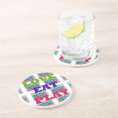 Love Eat Play Hakuna Matata Kunstdruk Zandsteen Onderzetter (Zijkant)