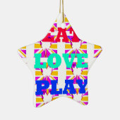 Love Eat Play Heart Hakuna Matata kleuren.png Keramisch Ornament (Rechts)