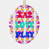 Love Eat Play Heart Hakuna Matata kleuren.png Keramisch Ornament (Rechts)