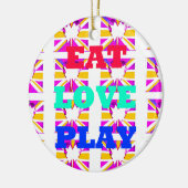 Love Eat Play Heart Hakuna Matata kleuren.png Keramisch Ornament (Links)