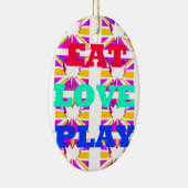 Love Eat Play Heart Hakuna Matata kleuren.png Keramisch Ornament (Rechts)