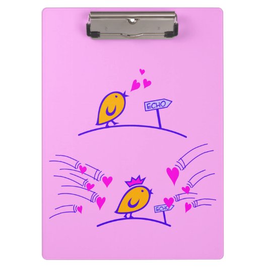 LOVE ECHO - Strips Birds Tweetlercools 3 Klembord (Voorkant)