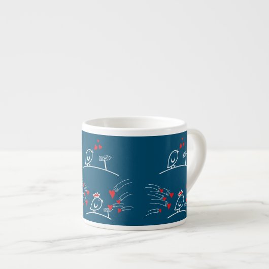 LOVE ECHO - Stripverhalen Vogels Tweetlercools 2 Espresso Kop (Voorkant rechts)