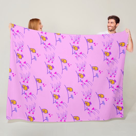 LOVE ECHO - Stripvogels Tweetlercools 3 Fleece Deken (In situ)
