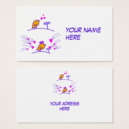 LOVE ECHO - Stripvogels Tweetlercools 3 Visitekaartje (Voorkant /achterkant)
