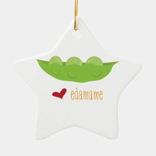 Love Edamame Keramisch Ornament (Voorkant)