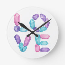 LOVE Edelsteen Wandklok – Elegante Kristallen Lett
