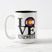 LOVE Edgewater colorado 15oz Tweekleurige Koffiemok (Links)